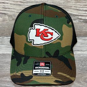 Kansas City Chiefs 3D Patch Snapback Trucker Hat- Army Camo/ Black